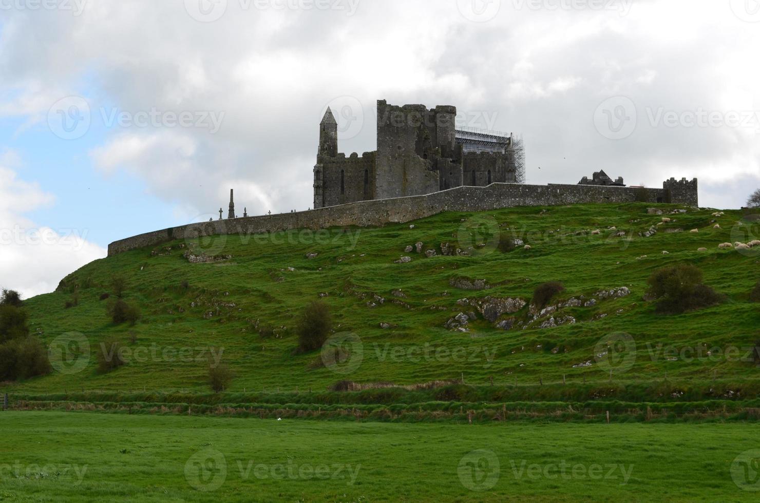 Lush Green Fields in Front of Cashel photo