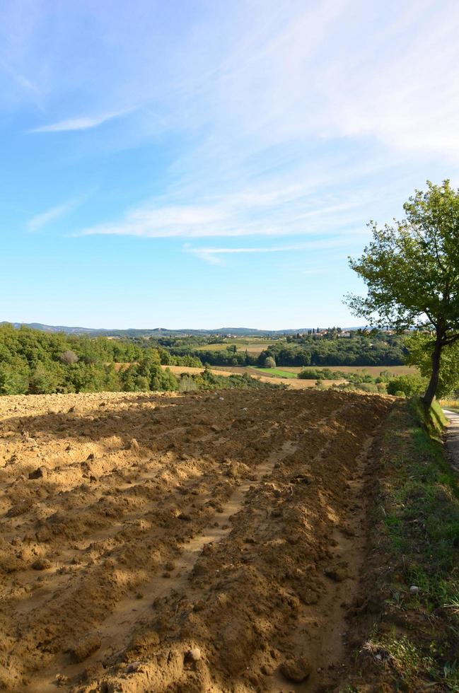 Plowed Field in Tuscany photo