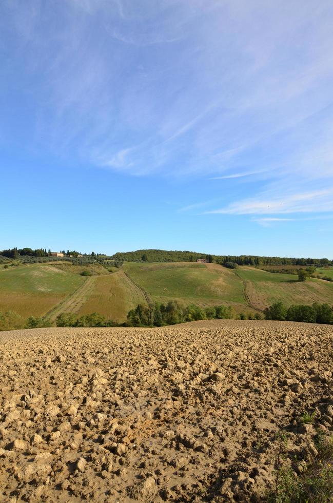 Lovely Tilled Field and Rolling Hills of Tuscany photo