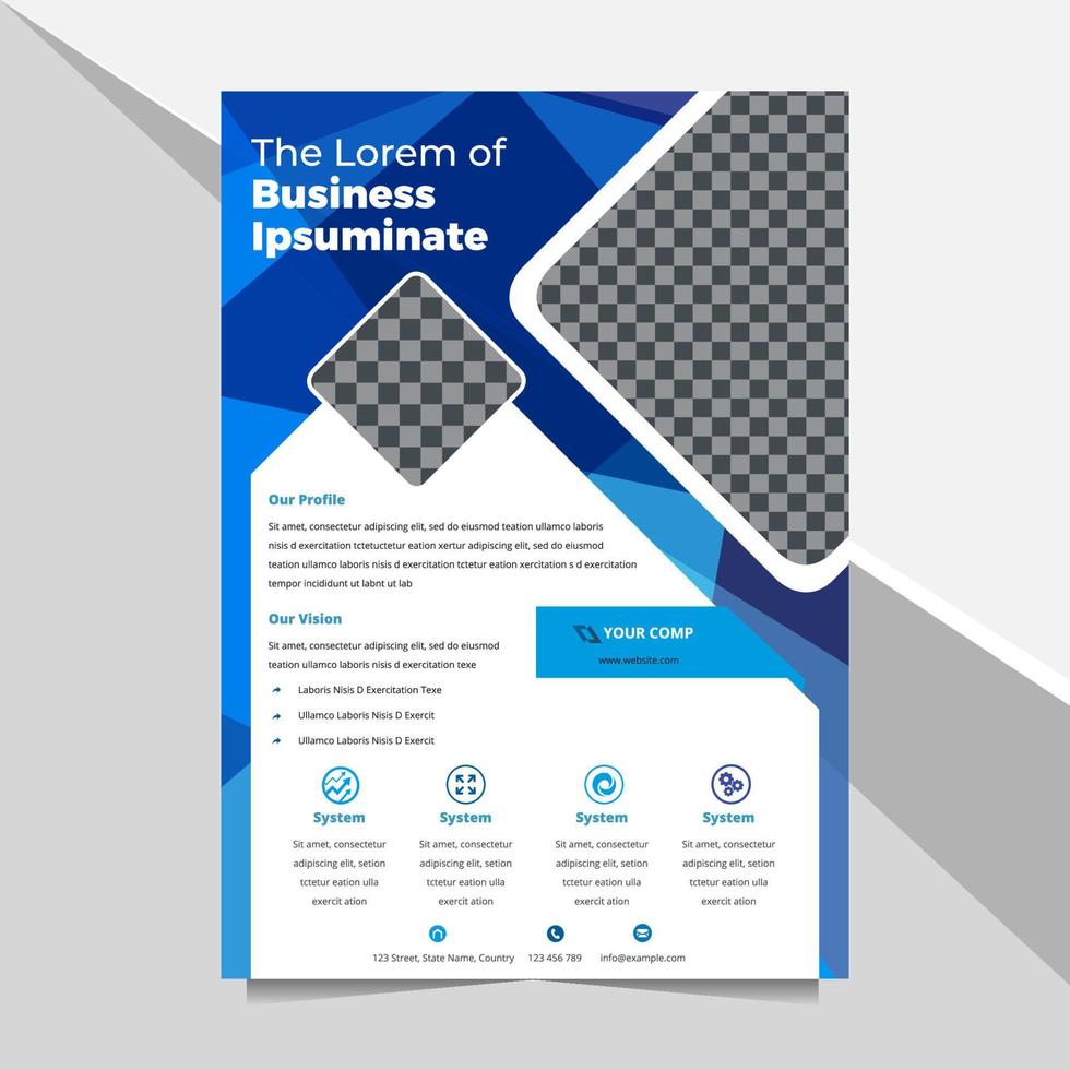 Abstract Blue Modern Business Flyer vector