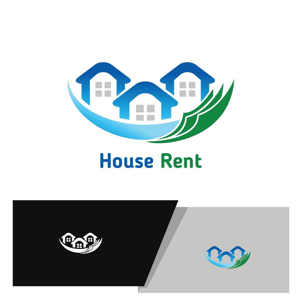 house for rent logo vector