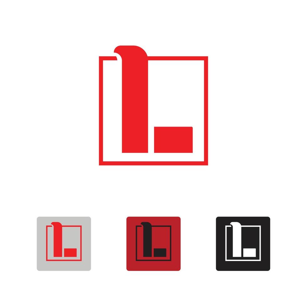 Simple and  letter L logo or monogram vector