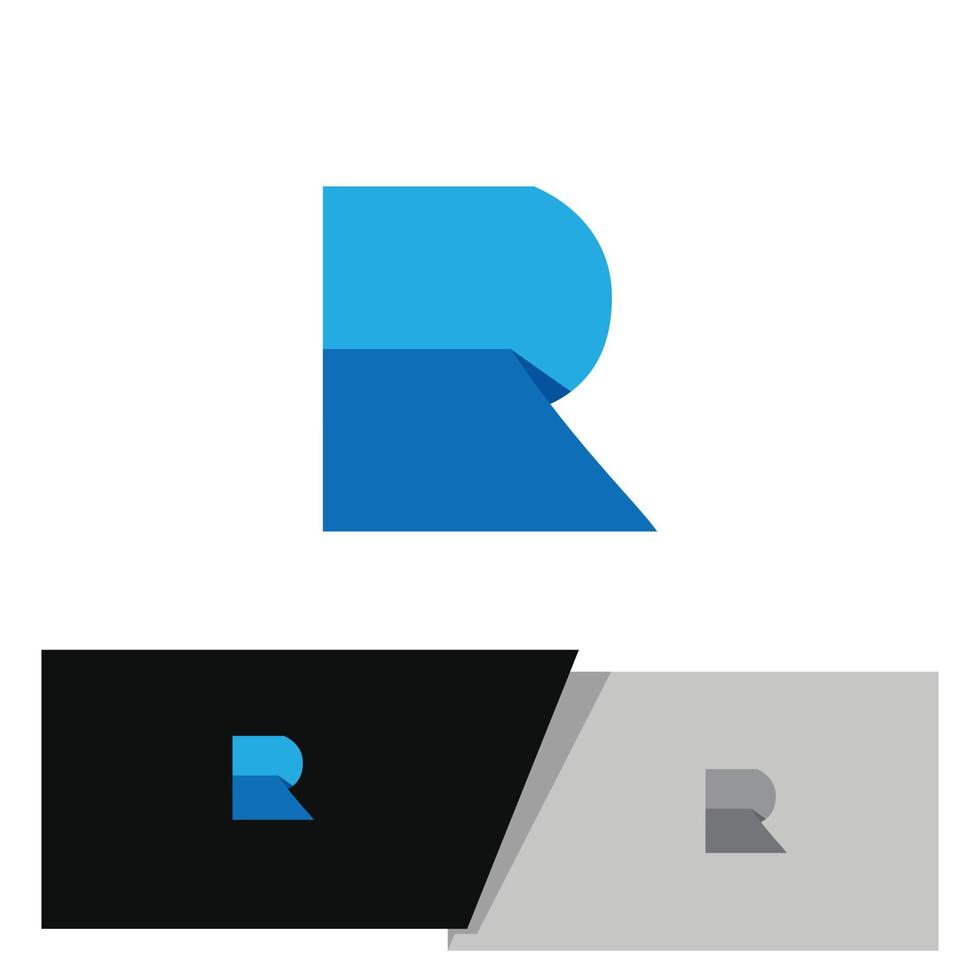 abstract letter R logo vector