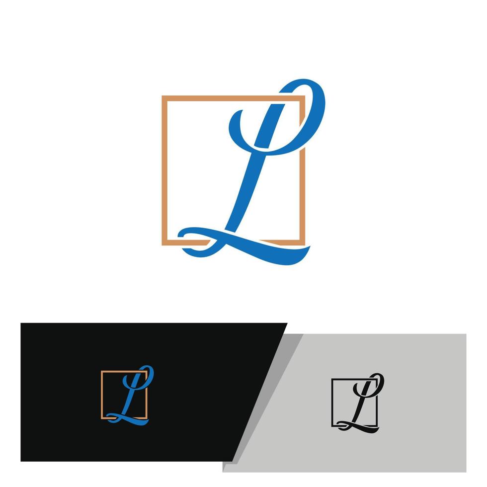logotipo o monograma de la letra l vector