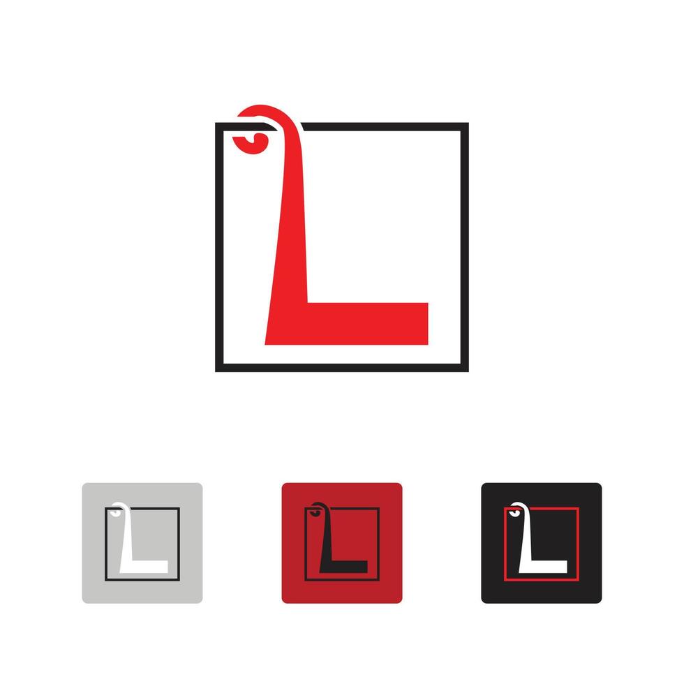 elegant letter L logo or monogram vector