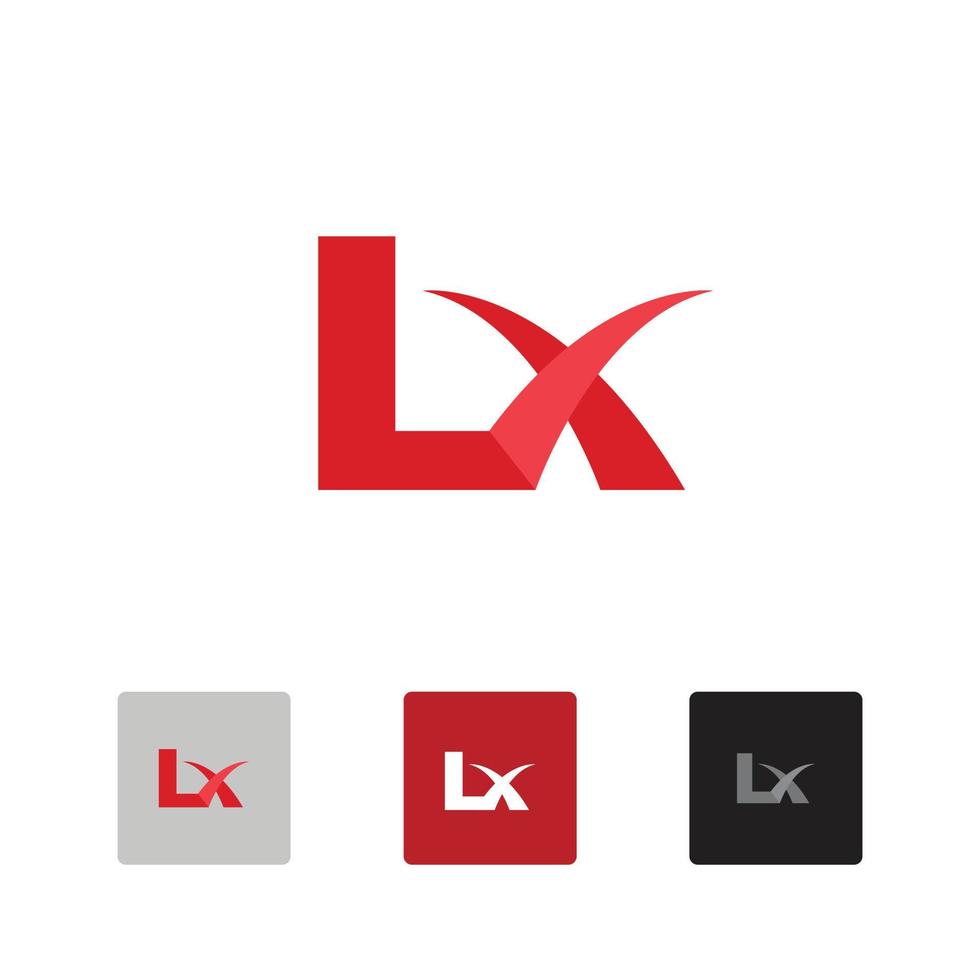letter LX logo or monogram vector