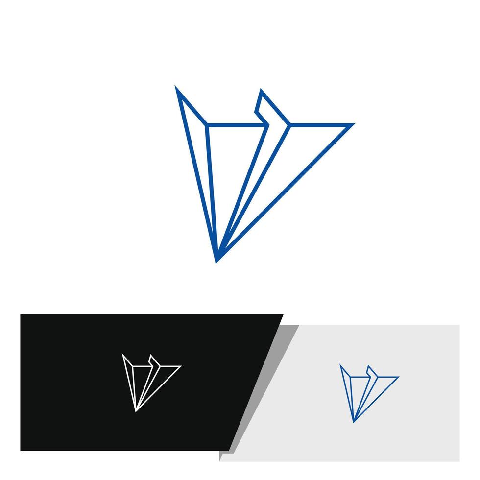 letter V logo or pictogram vector