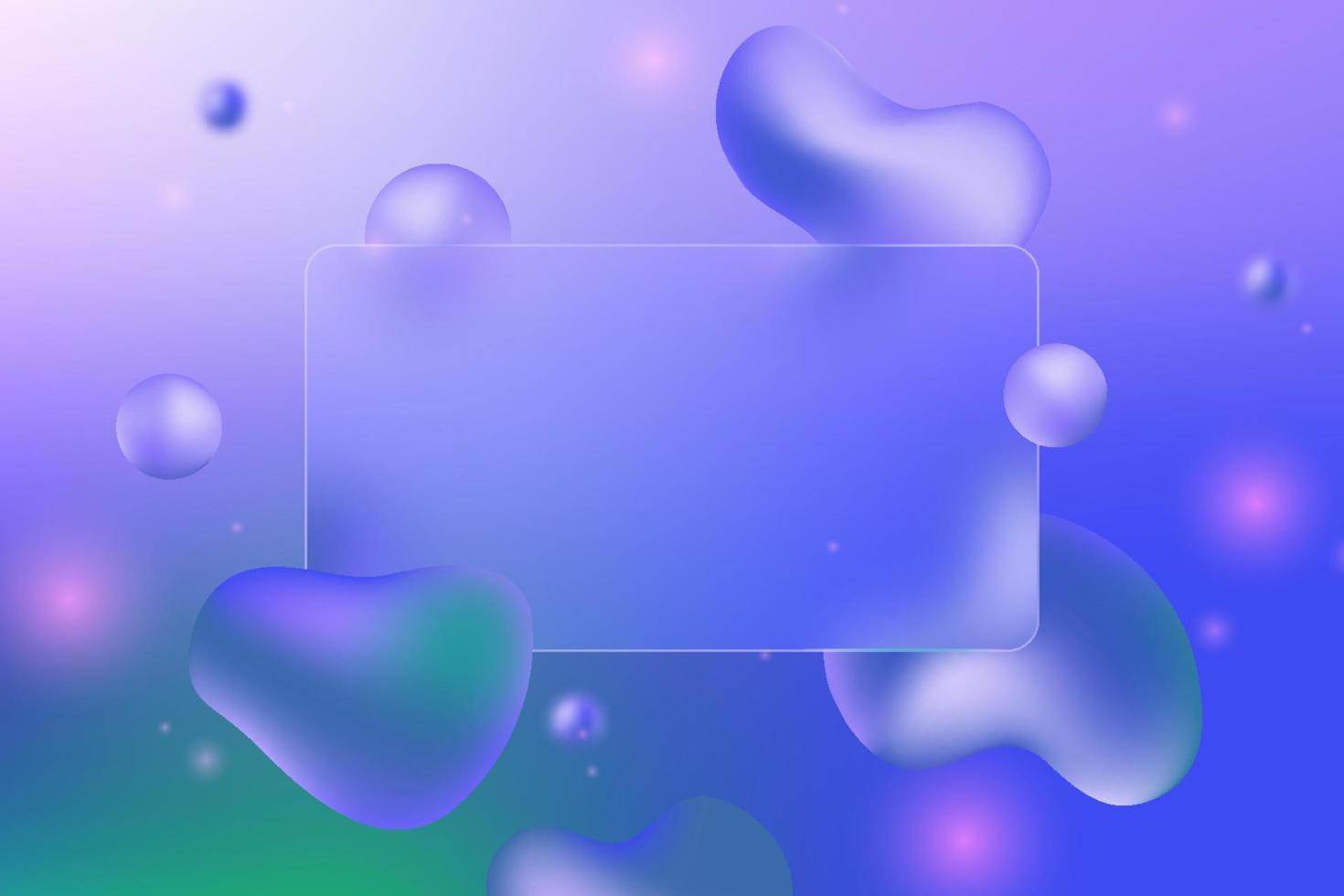Website landing page vector template. Abstract style background for webpage and application with glassmorphism effect