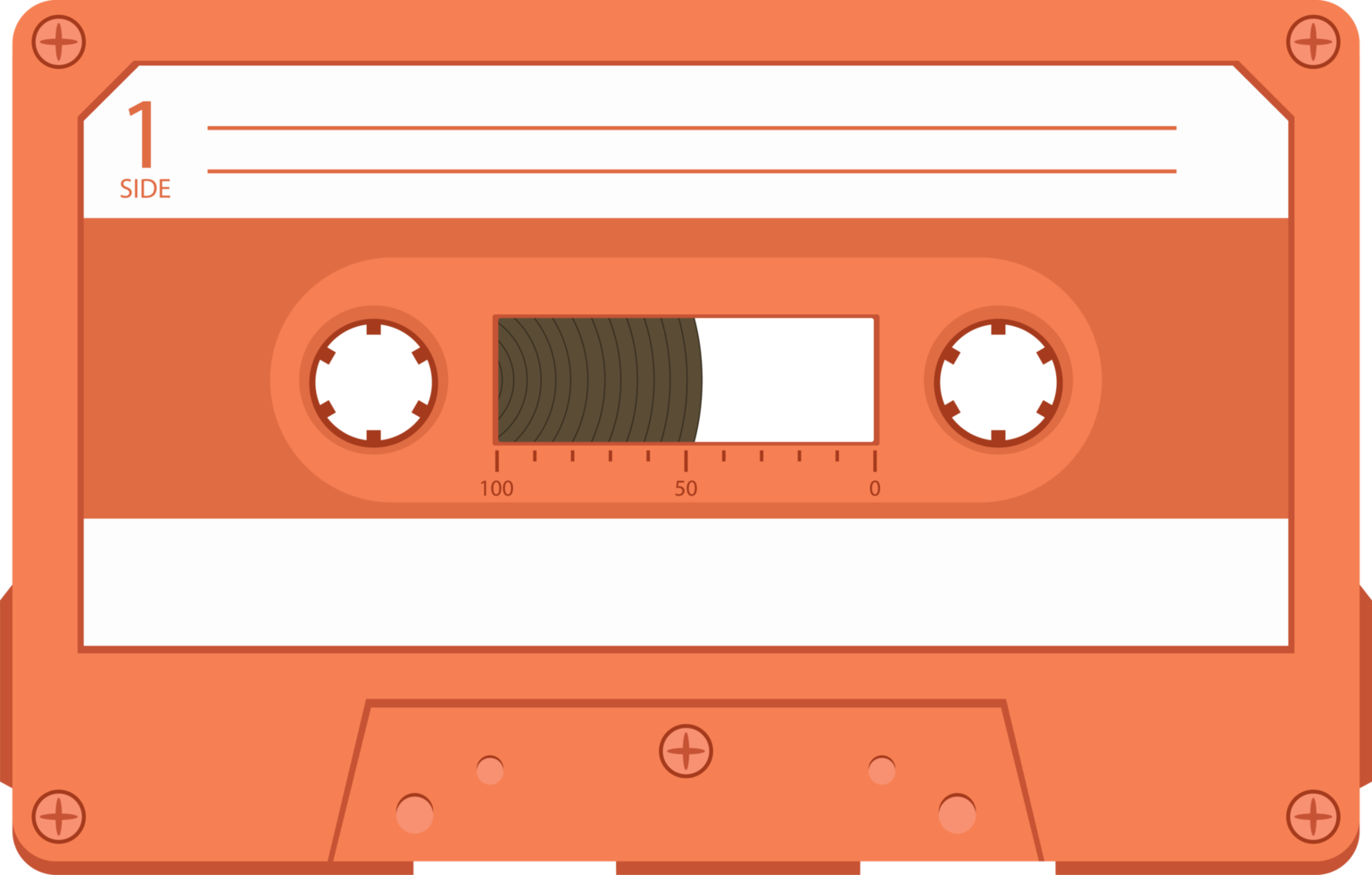 Audio cassette tape clipart design illustration png