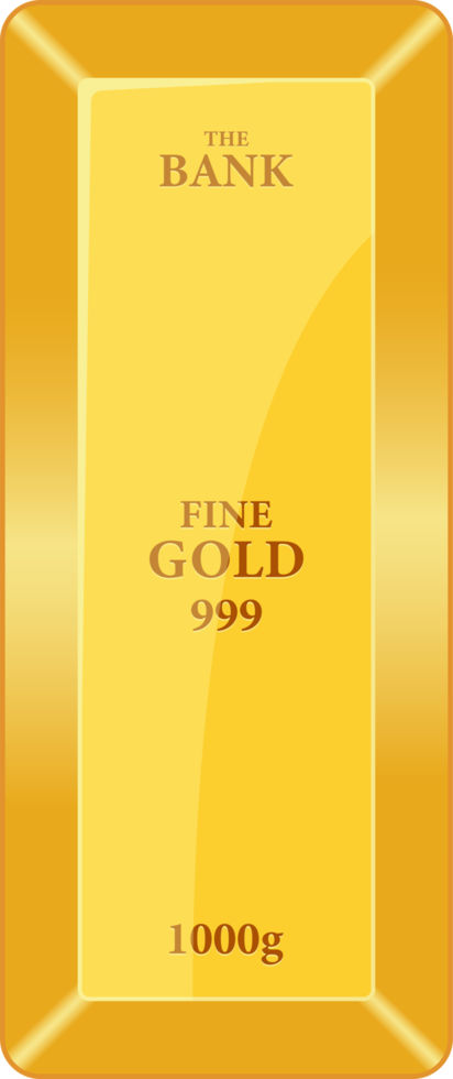 Gold bar clipart design illustration png