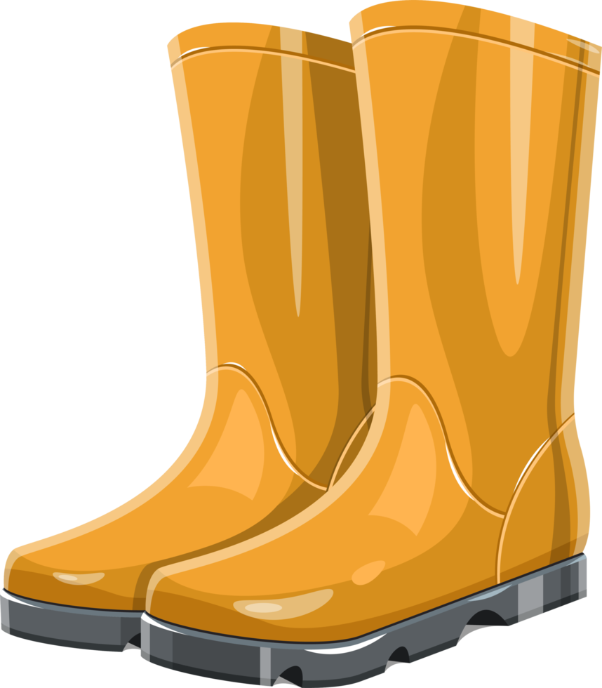 Gummi-Gartenstiefel-Clipart-Design-Illustration png