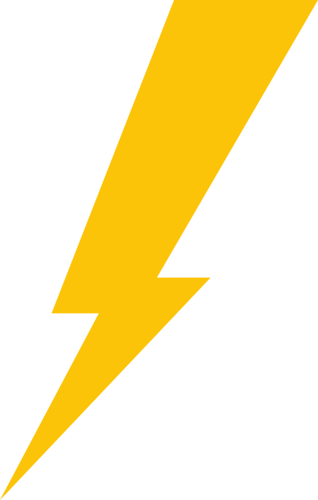 Thunderbolt clipart design illustration png