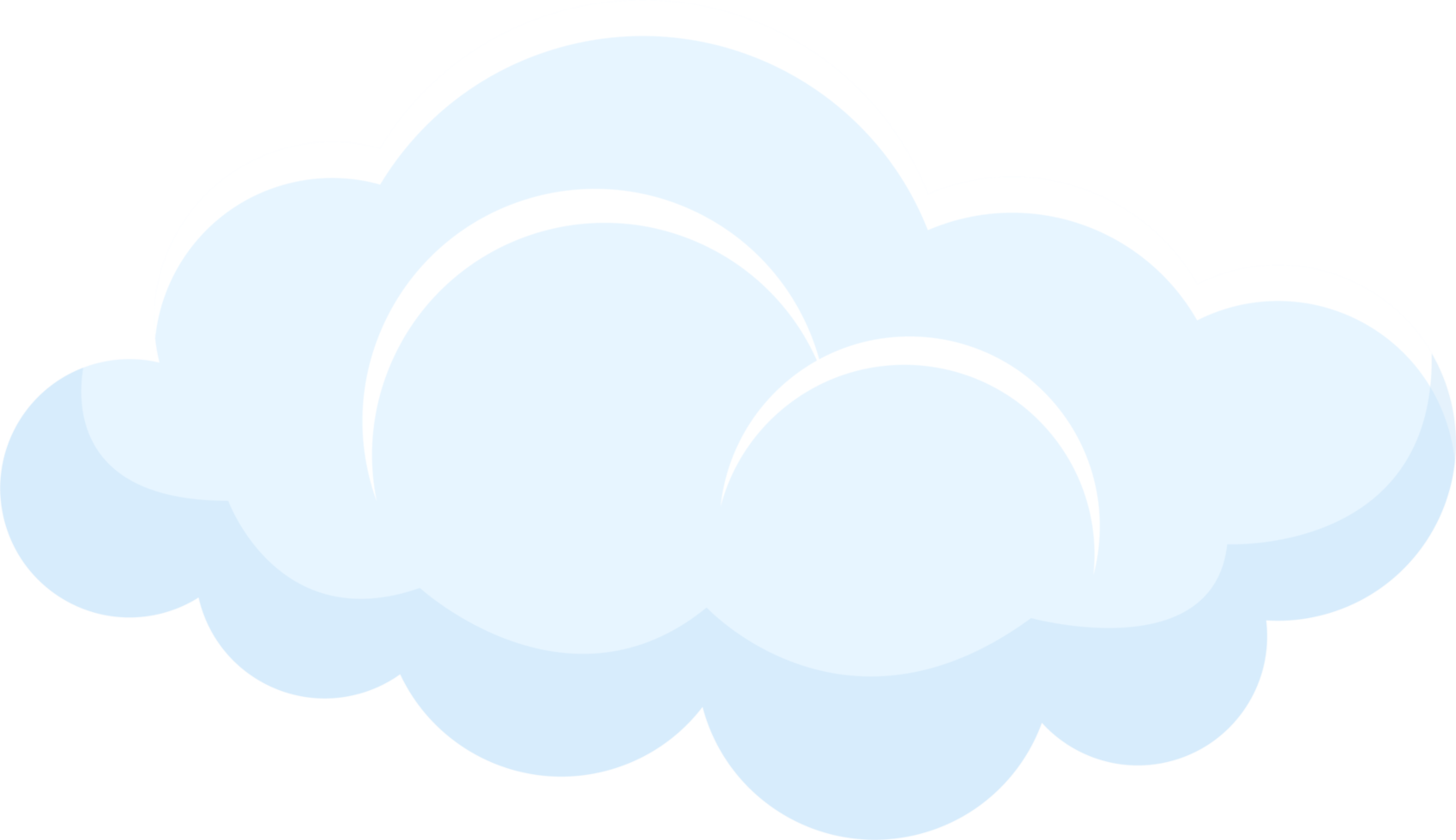 White cloud clipart design illustration png