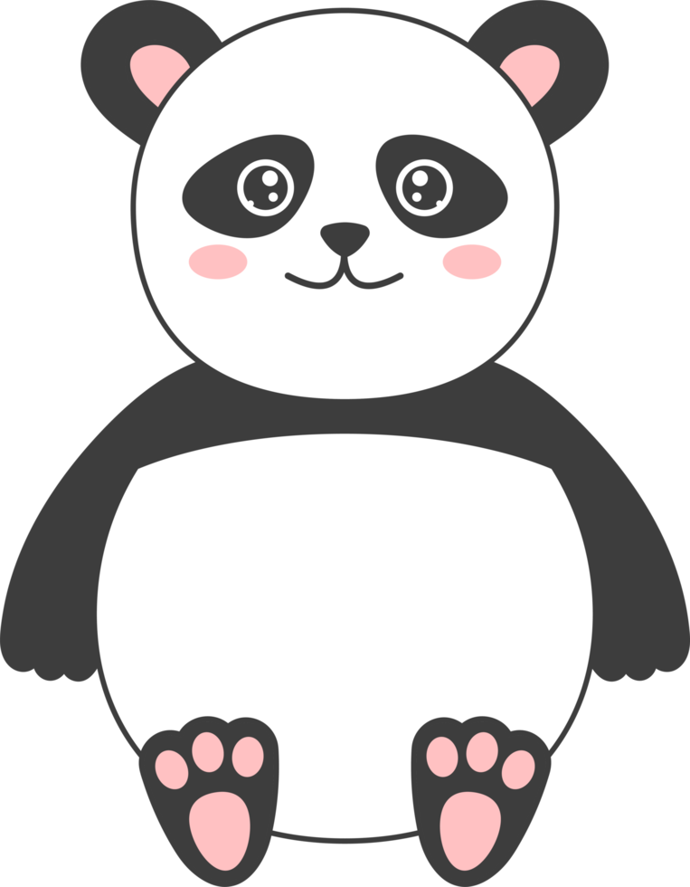 Panda bear clipart design illustration png