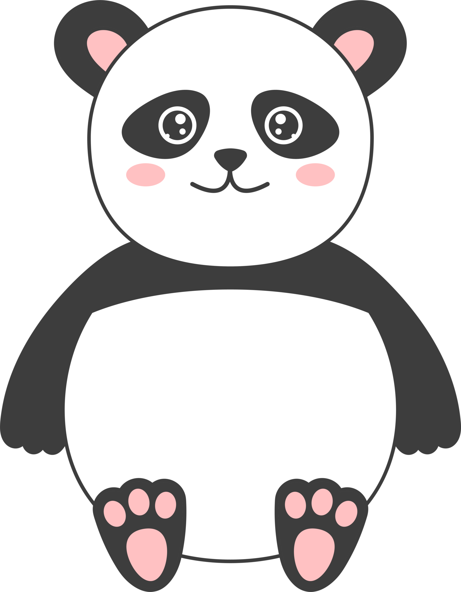 ilustração de design de clipart de urso panda 9391683 PNG