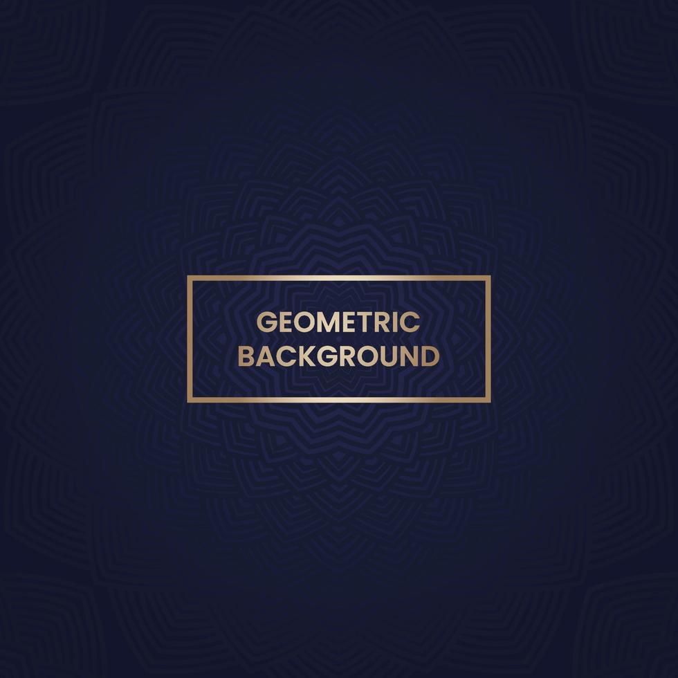 Luxury mandala background pattern. Decorative abstract ornament on navy blue background. Dark backdrop with symmetric texture for print, poster, cover, brochure, flyer, banner, business card. Vector. vector