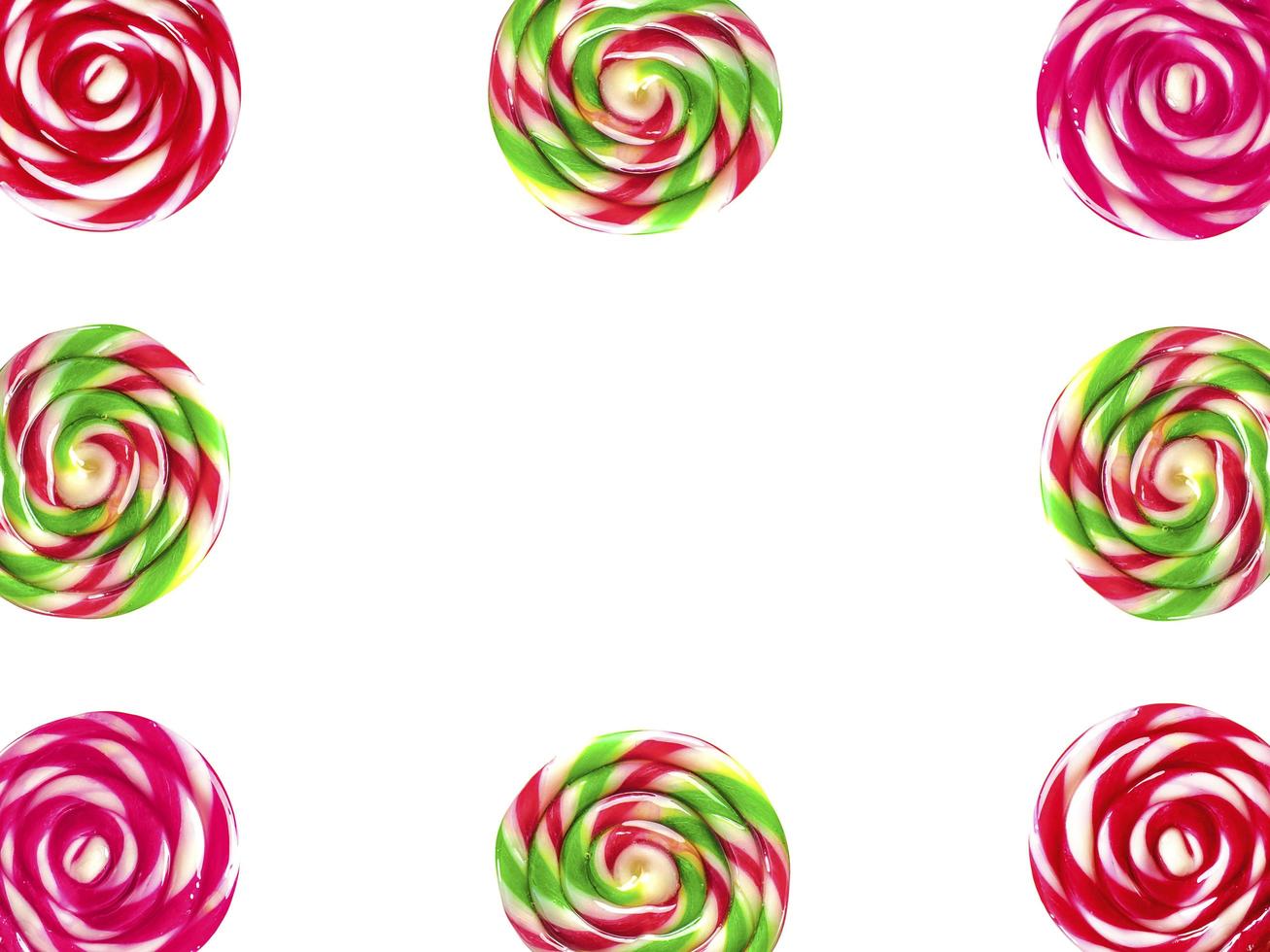 Candy sticks isolated on white background photo