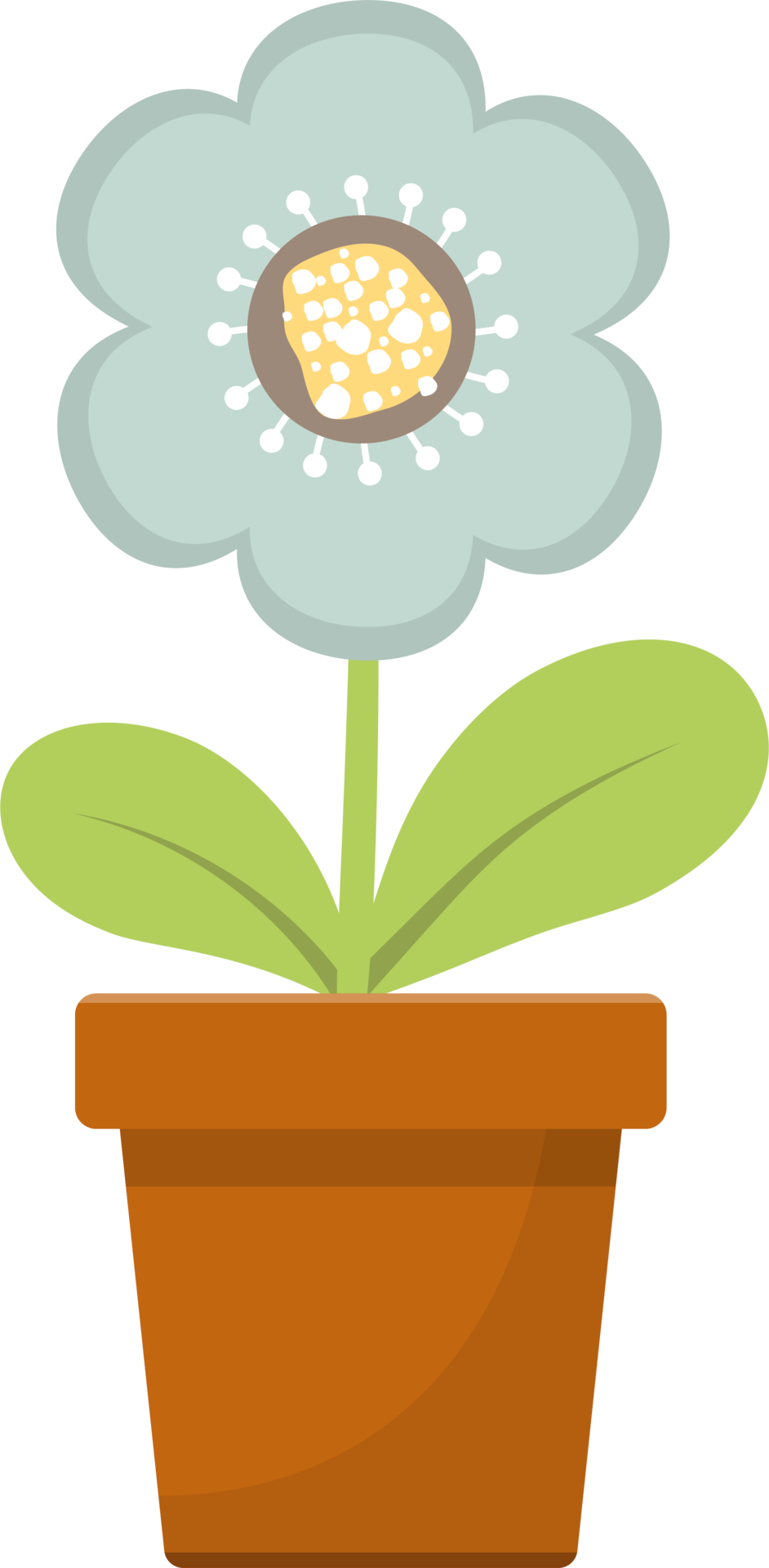 Flower in pot clipart design illustration 9303131 PNG