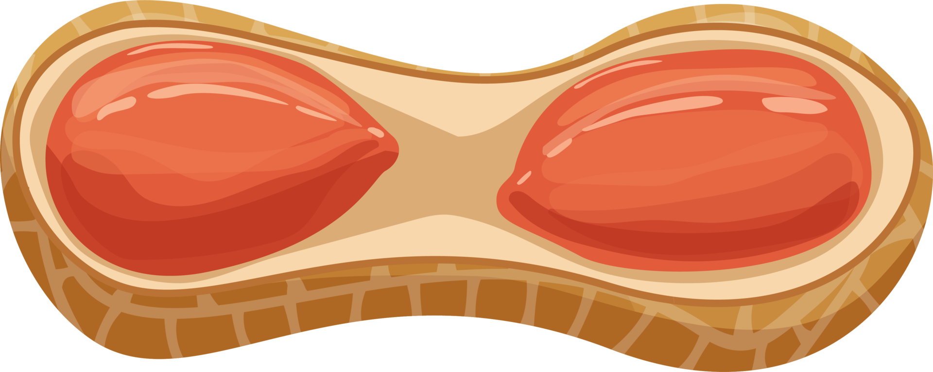ilustração desing de clipart de nozes e amendoins png