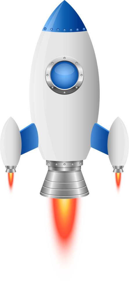 ilustração de design de clipart de nave espacial foguete png