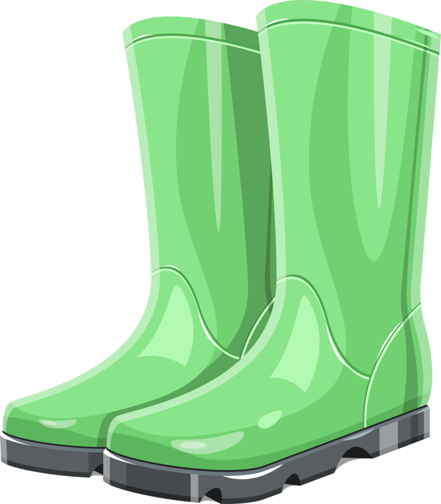 Rubber garden boots clipart design illustration png