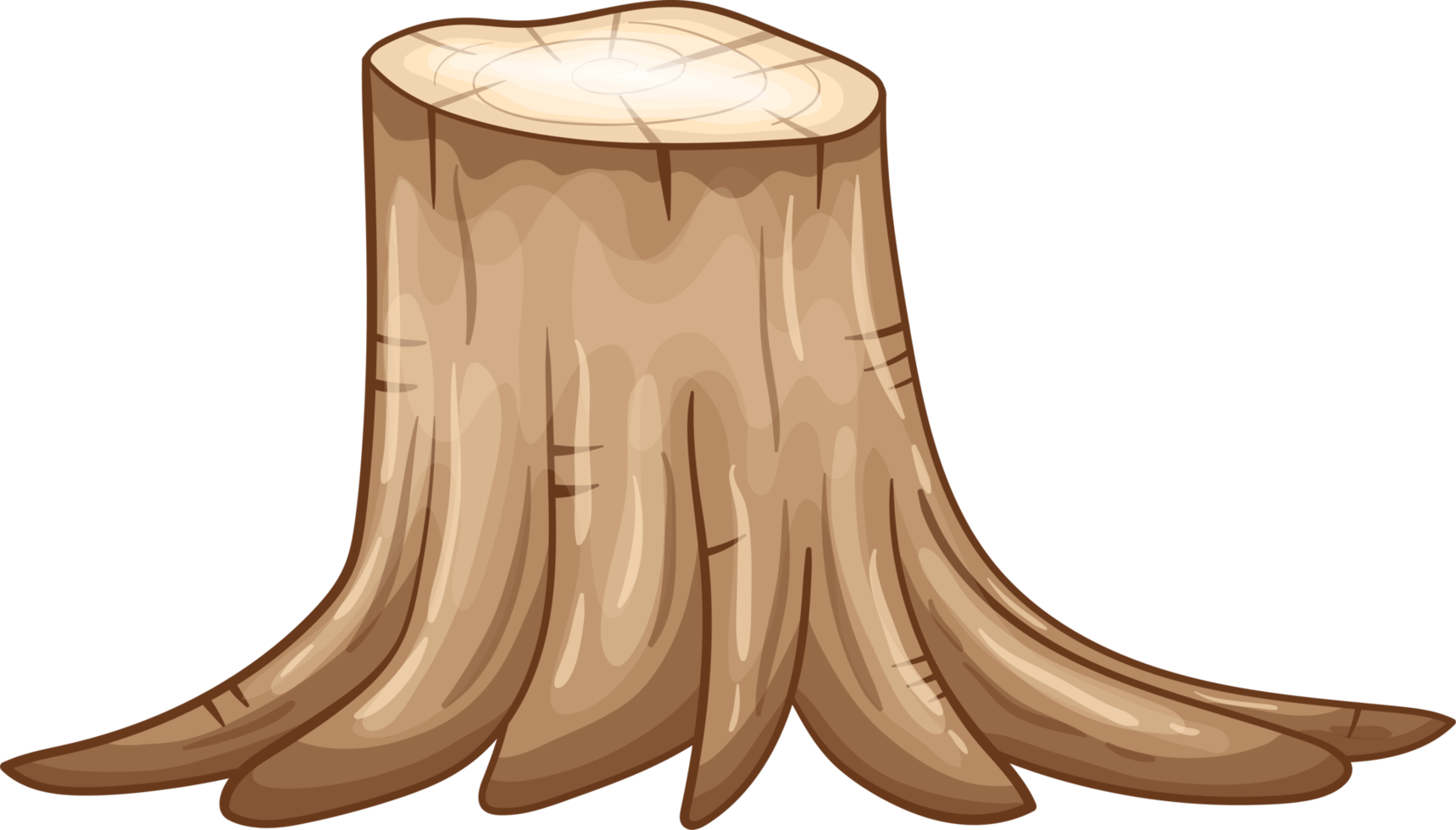 illustrazione di disegno di clipart del ceppo di albero png