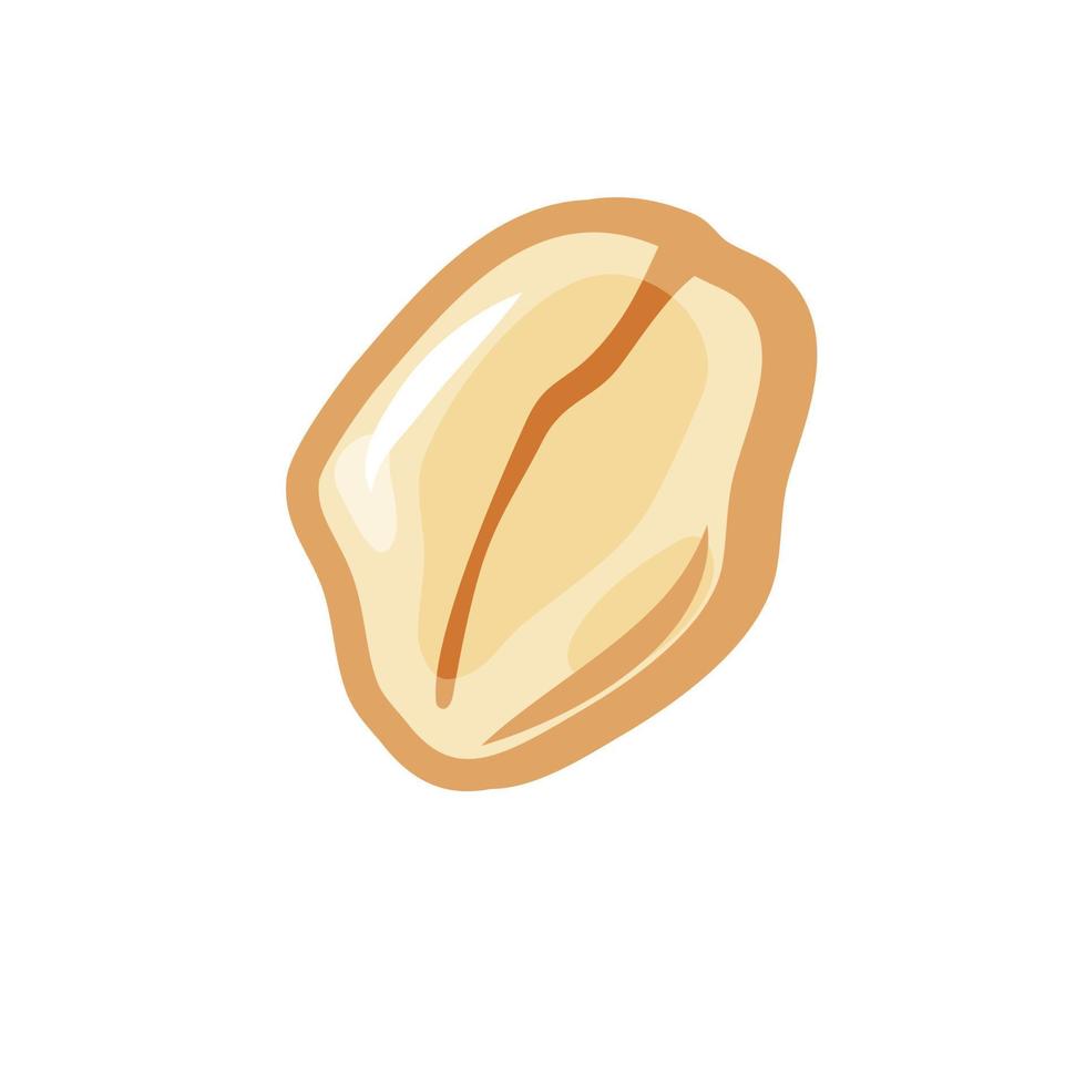 Oat flake icon on a white isolated background. Oat grain. Vector cartoon icon
