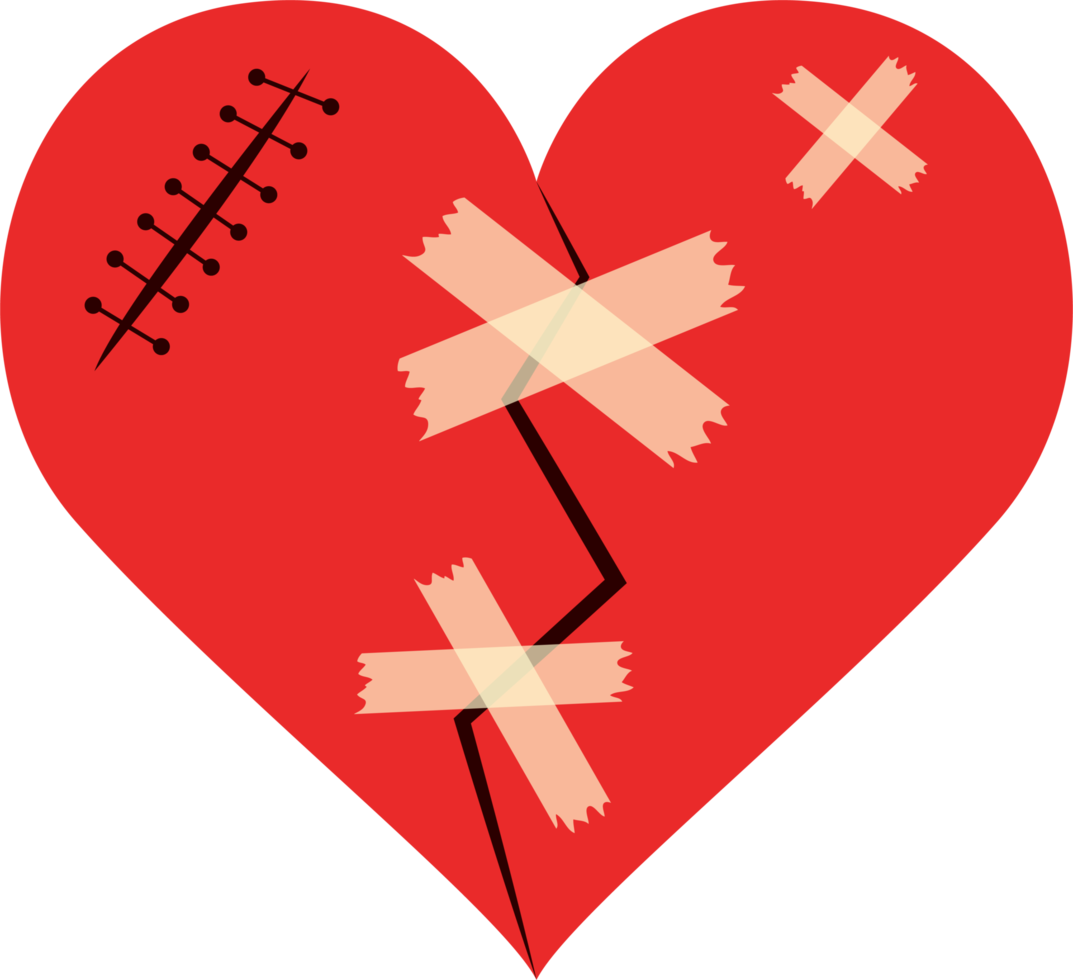 shattered heart clipart free