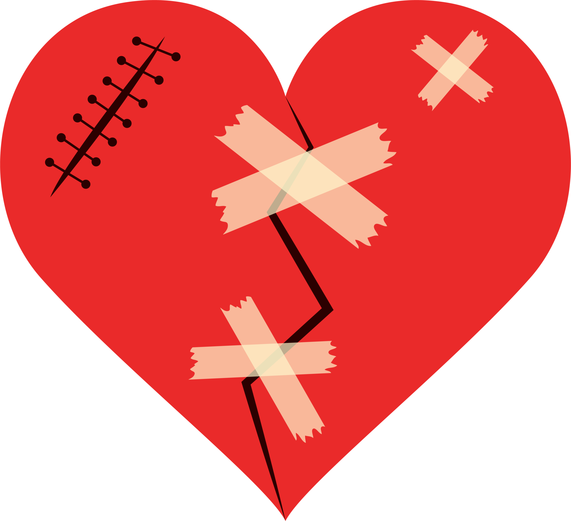 broken heart clipart transparent