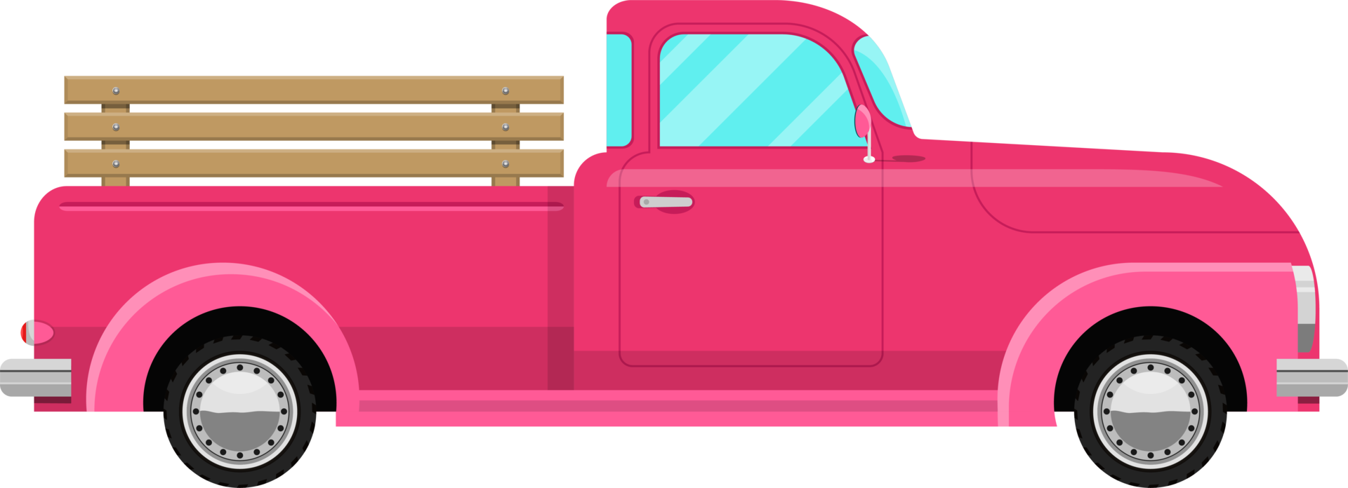 Retro pickup clipart design illustration png