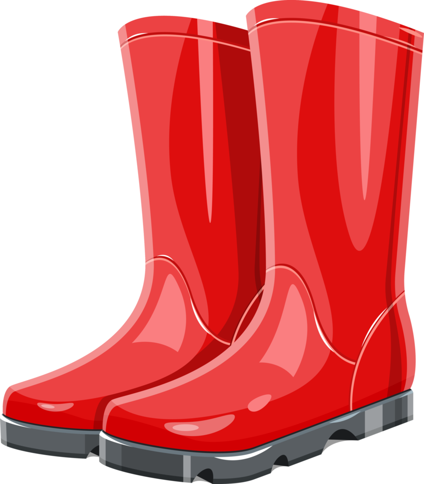 Gummi-Gartenstiefel-Clipart-Design-Illustration png