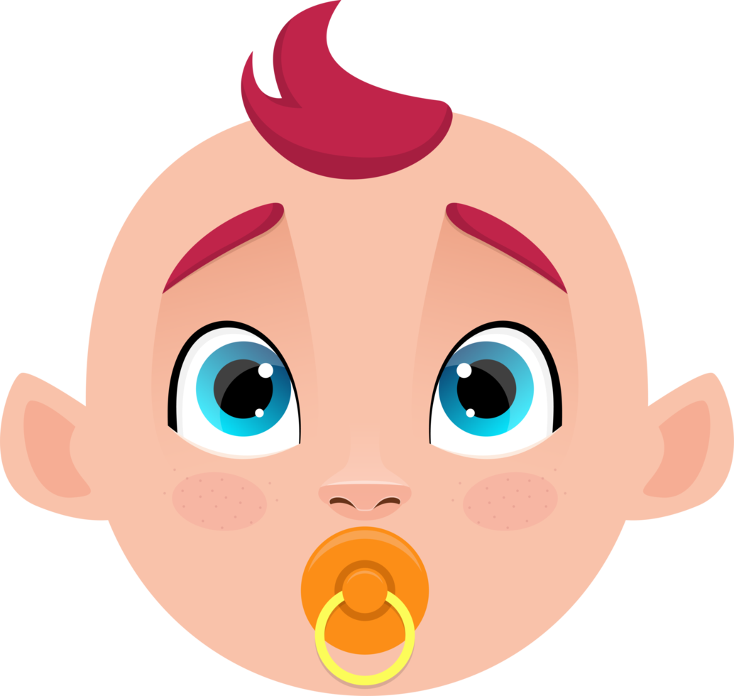 Cute baby clipart design illustration png