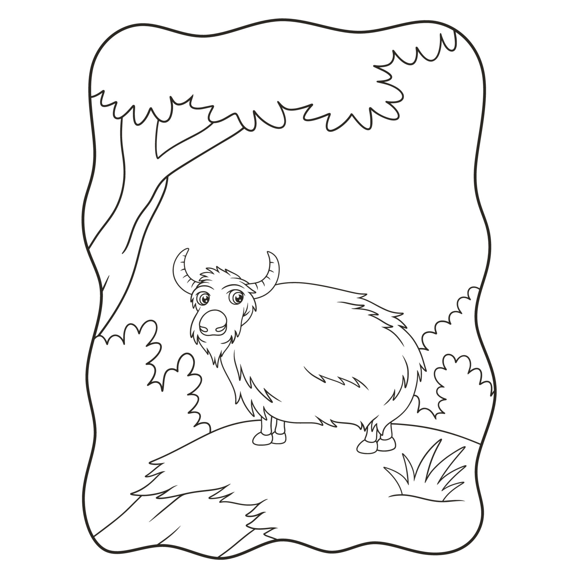 cartoon illustration a goat is walking in the middle of the meadow under a tree looking for food book or page for kids black and white 9303848 Vector Art at Vecteezy cartoon illustration a goat is walking in the middle of the meadow under a tree looking for food book or page for kids black and white 9303848 Vector Art at Vecteezy