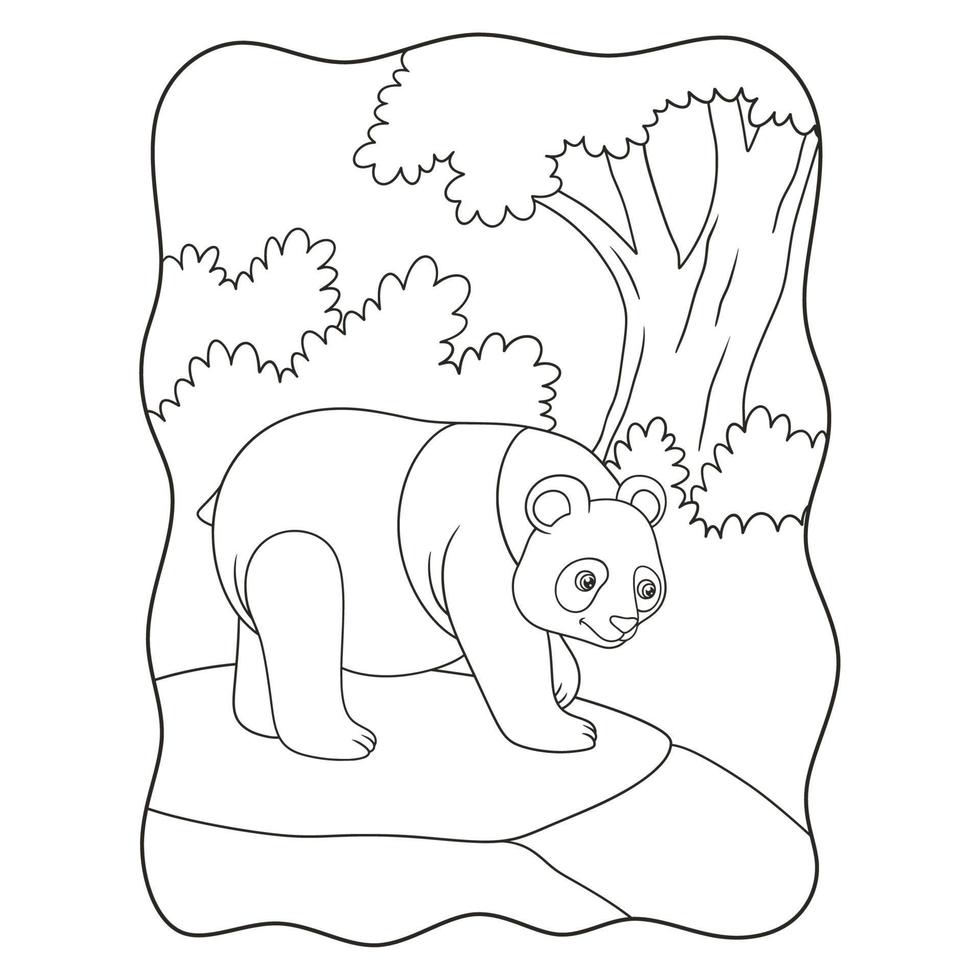 ilustración de dibujos animados un panda caminando sobre un acantilado en medio del bosque buscando comida durante el día libro o página para niños en blanco y negro 9303856 Vector en Vecteezy ilustración de dibujos animados un panda caminando sobre un acantilado en medio del bosque buscando comida durante el día libro o página para niños en blanco y negro 9303856 Vector en Vecteezy