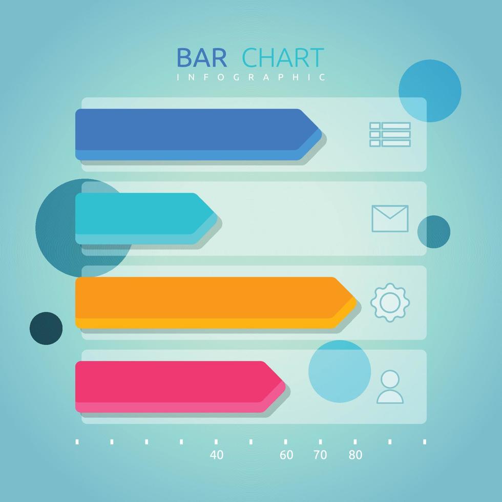 Bar Graph Chart Business Statistic Data Infographic Template vector