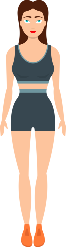 illustration de conception de clipart de personnage de femme sportive png