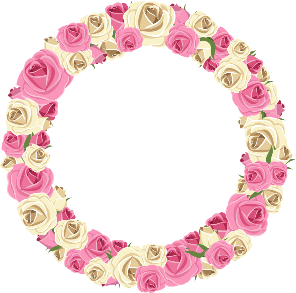 Flower wreath clipart design illustration png