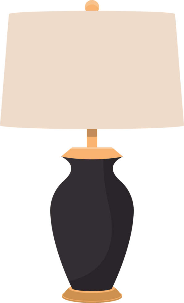 ilustração de design de clipart de lâmpada de mesa png