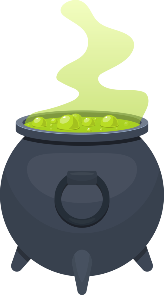 Witch cauldron clipart design illustration png