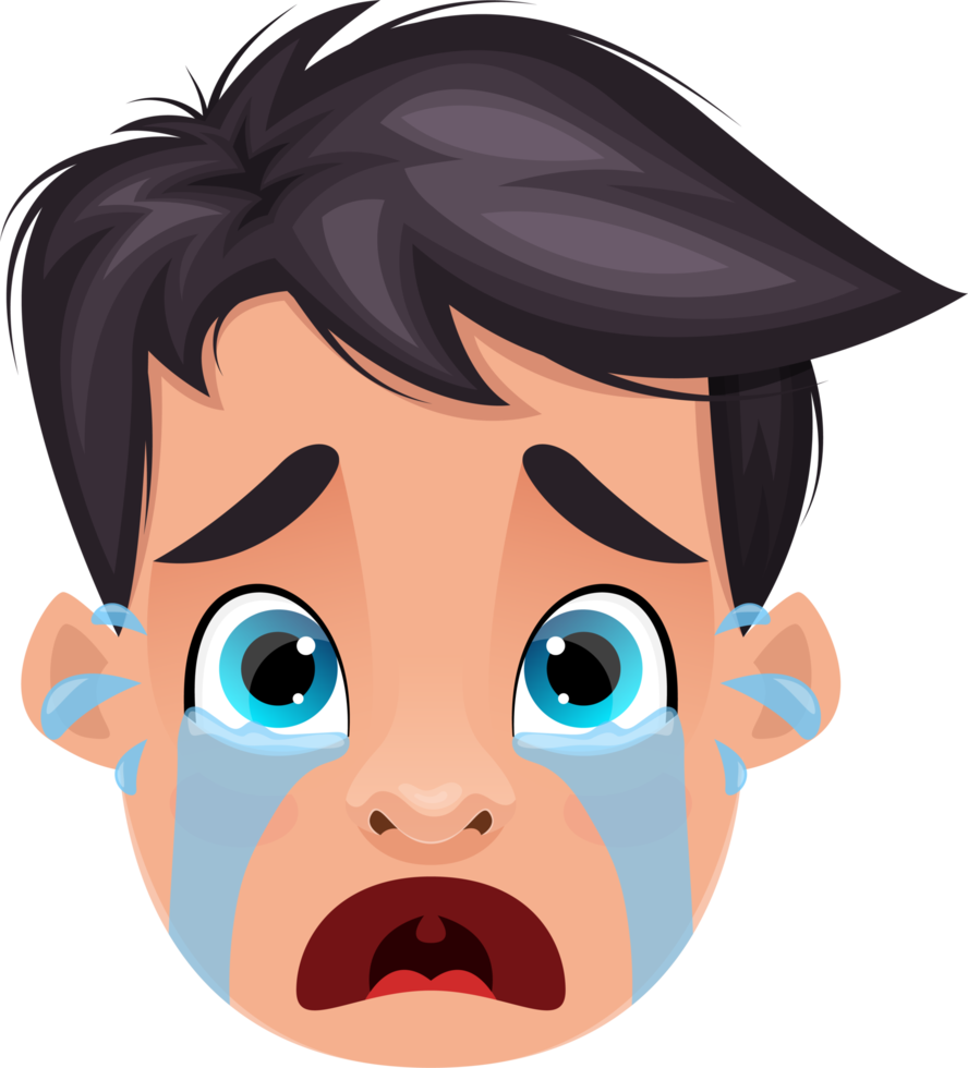 Little kid face expression clipart design illustration png