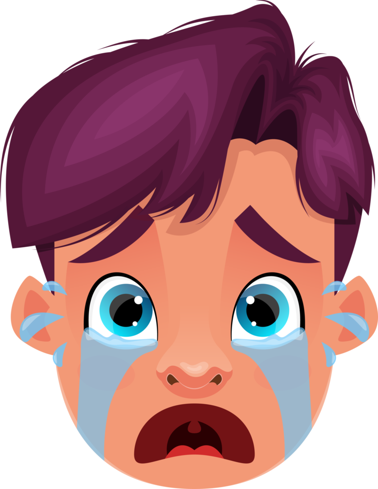 Little kid face expression clipart design illustration png