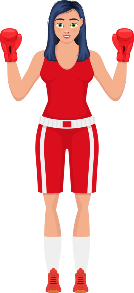 Boxing woman clipart design illustration png