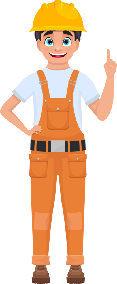 Boy worker clipart design illustration png