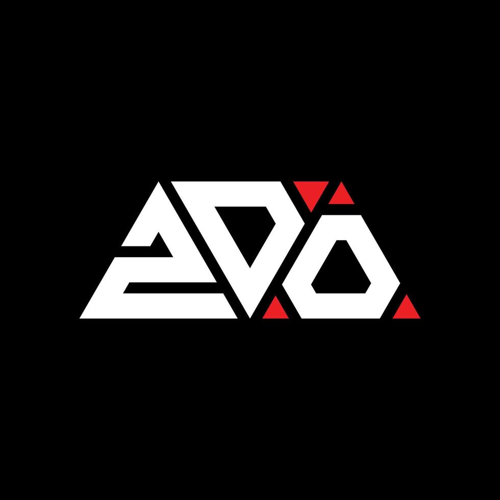 Diseño de logotipo de letra triangular zdo con forma de triángulo. monograma de diseño del logotipo del triángulo zdo. plantilla de logotipo de vector de triángulo zdo con color rojo. logotipo triangular zdo logotipo simple, elegante y lujoso. zdo