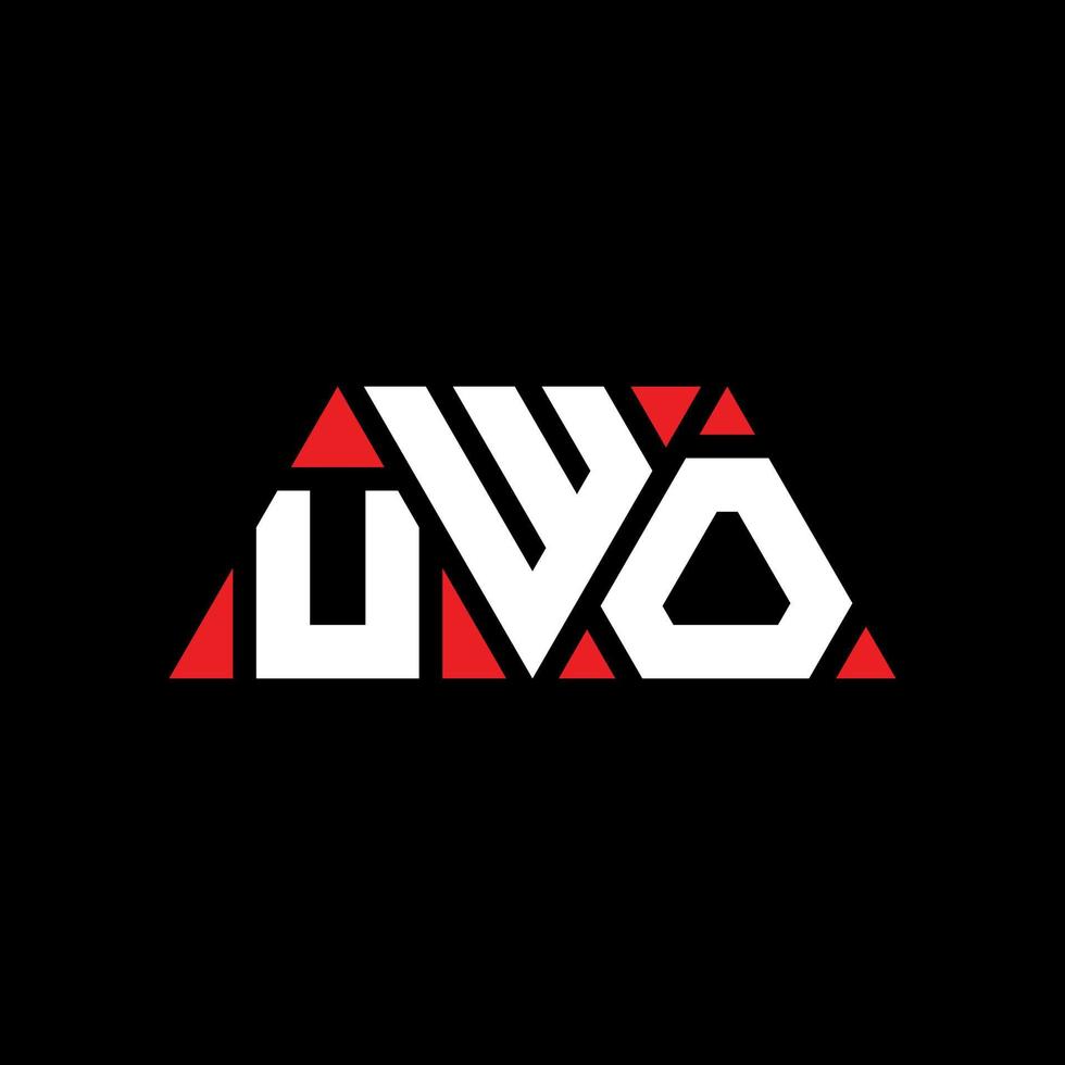 UWO triangle letter logo design with triangle shape. UWO triangle logo