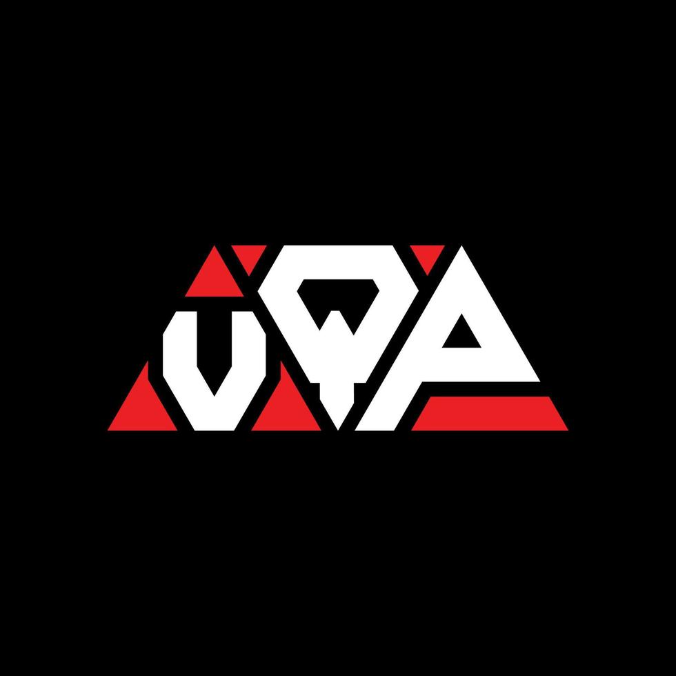 diseño de logotipo de letra triangular vqp con forma de triángulo. monograma de diseño de logotipo de triángulo vqp. plantilla de logotipo de vector de triángulo vqp con color rojo. logotipo triangular vqp logotipo simple, elegante y lujoso. vqp