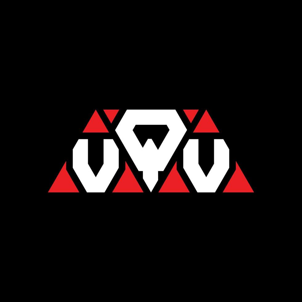 VQV triangle letter logo design with triangle shape. VQV triangle logo design monogram. VQV triangle vector logo template with red color. VQV triangular logo Simple, Elegant, and Luxurious Logo. VQV
