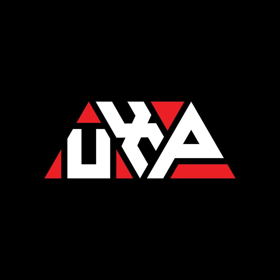 UXP triangle letter logo design with triangle shape. UXP triangle logo design monogram. UXP triangle vector logo template with red color. UXP triangular logo Simple, Elegant, and Luxurious Logo. UXP