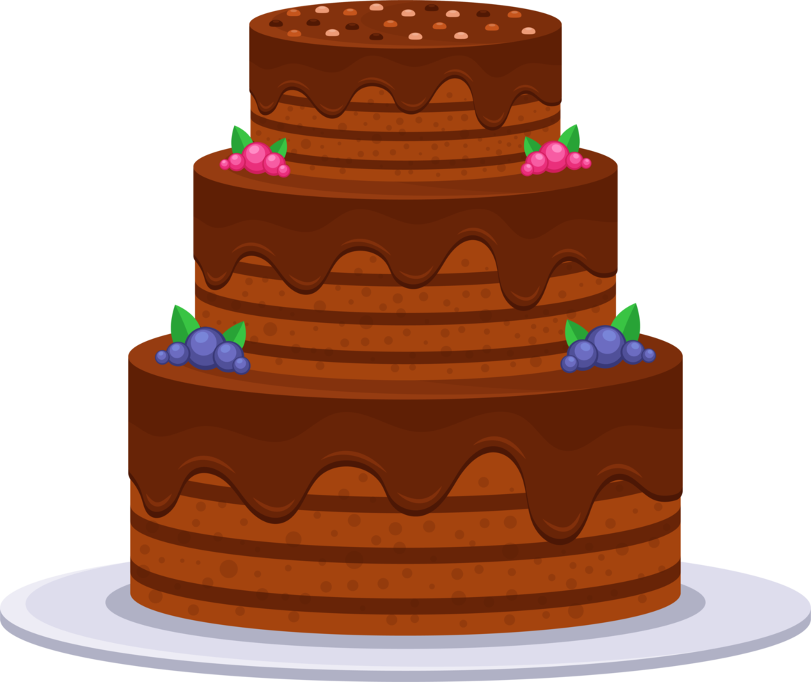 Birthday cake clipart design illustration png