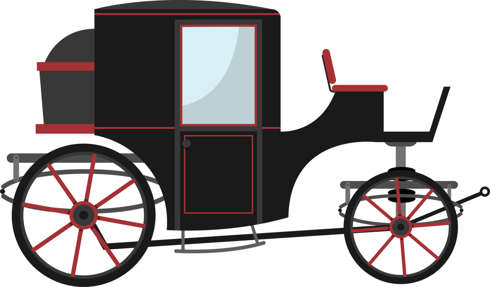 Retro carriage clipart design illustration png